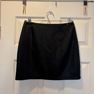 Altar'd State Faux Black Leather Mini Skirt Women’s Medium